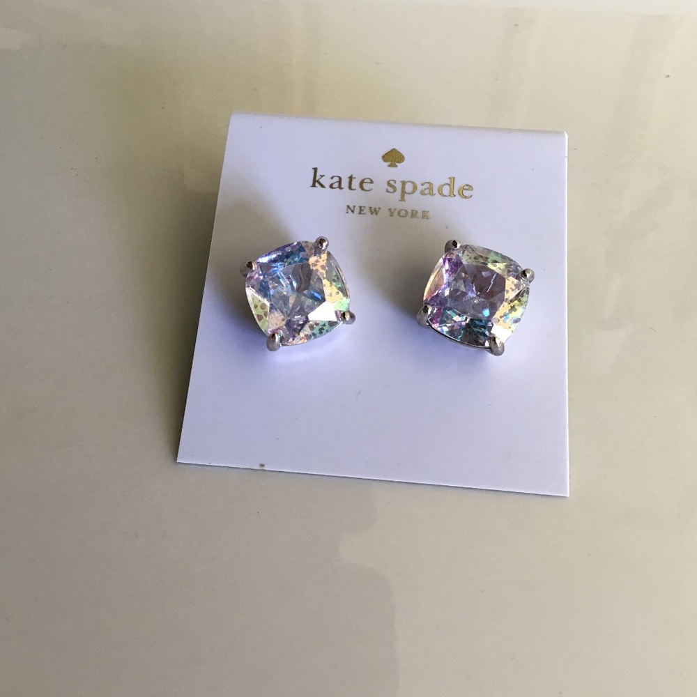Kate Spade Round Square Cushion Cut Stud Earrings